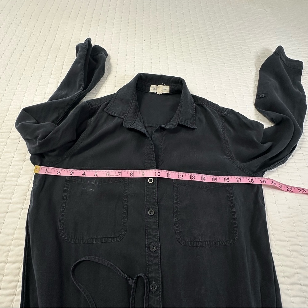 Anthropologie Cloth & Stone 100% Tencell Tyocell Long Sleeves Black Jumpsuit - Picture 7 of 14